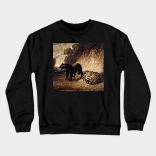 Two Leopards from Peru by Antoine-Louis Barye Crewneck Sweatshirt